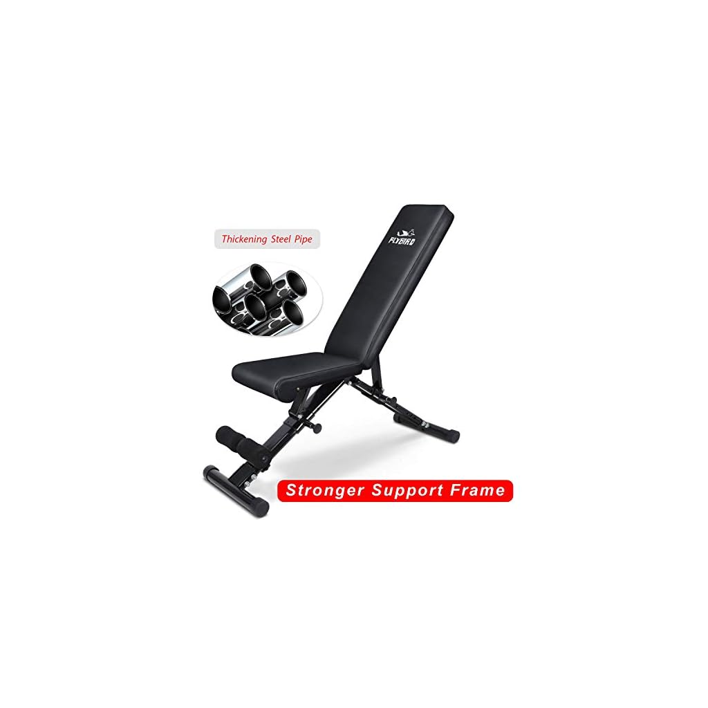 FLYBIRD Weight Bench, Adjustable Strength Training Bench for Full Body