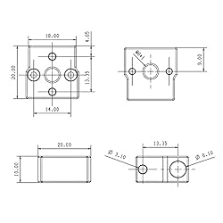 1-Pack Upgrade CR6 SE Plated Copper Heater Block