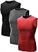 Neleus Men's 3 Pack Compression Athletic Muscle Sleeveless Tank Top