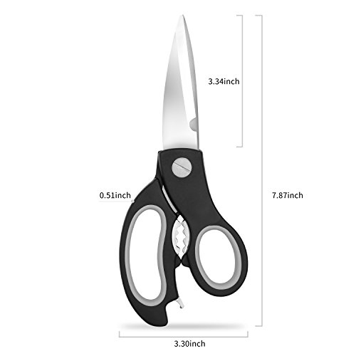 Kitchen Shears, Heavy Duty Utility Kitchen Scissors with Bottle Opener