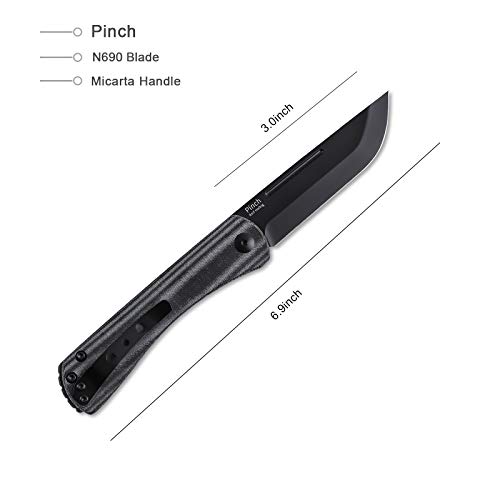 Kizer Pinch, NonLocking Slip Joint Pocket Knife with N690 Blade and Micarta Handle, Use for EDC