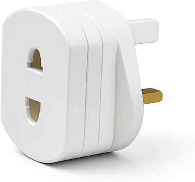 Dapter 1A Fused Shaver Plug Adapter UK 2 Pin to 3 Pin Converter for Toothbrush