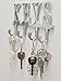 Comfify Key Holder for Wall – Cast Iron Wall Mount Key Rack with 4 Hooks – Entryway Organizer with Vintage Style - 6x10 – Silver Finish