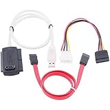 SATA/PATA/IDE Drive to USB 2.0 Adapter Converter Cable for 2.5 / 3.5 Inch Hard Drive / 5 inch Optical Drive with External AC Power Adapter