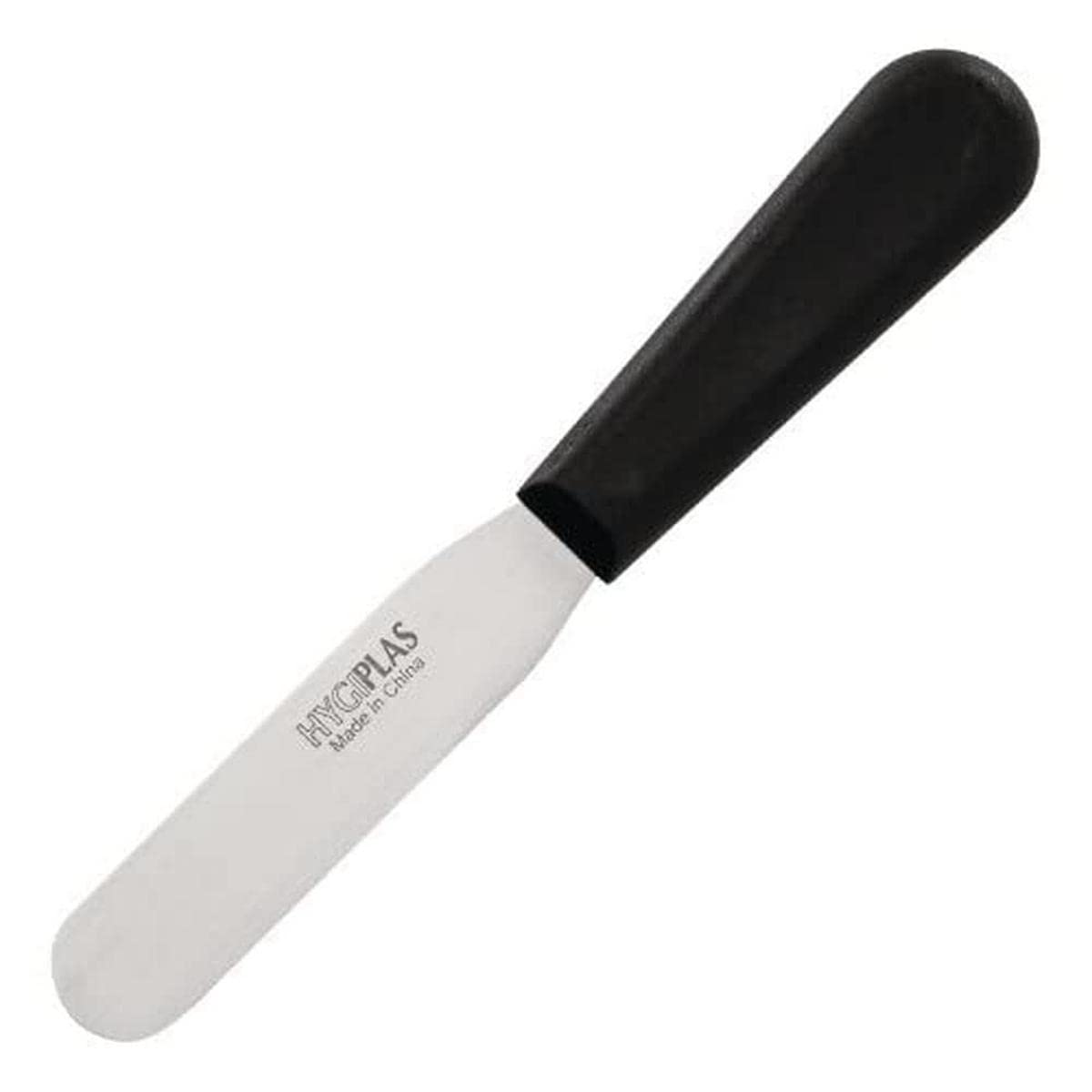 Hygiplas Straight Blade Palette Baking Knife Black, 10.3cm - Spatula for Spreading Icing, Sandwich Fillings D401