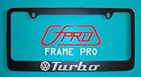 Volkswagen Turbo Black License Plate Frame (Zinc Metal)
