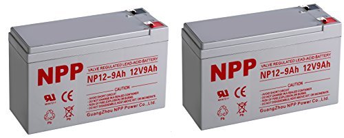 NPP NP12-9Ah Sealed Lead Acid 12 Volt 9Ah Battery with F2 Style Terminals / (2pcs) - Thumbnail 3