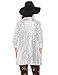 HaoDuoYi Womens Casual Silver Sequins Pocket Side Coat Jacket