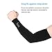 Shinymod UV Protection Cooling Arm Sleeves for Men Women Sunblock Cooler Protective Sports Gloves Running Golf Cycling Basketball Driving Fishing Long Arm Cover Sleeves (1 Pair Black)