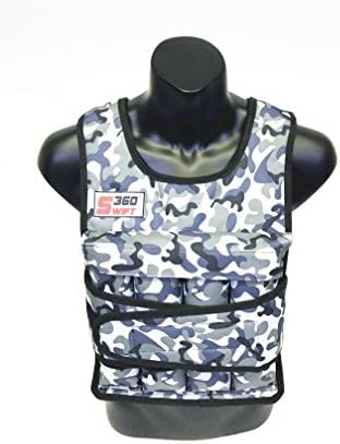 Swift360 Weighted Vest for Men 20lbs/40lbs cross-fit Training, Exercise and Jogging, Camouflage