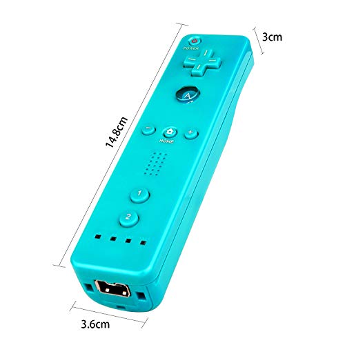 Maliralt Wii Remote Controller, LP03 Wireless Wii Game Remote Control with Free Silicone Case and Wrist Strap for Nintendo Wii and Wii U - Cyan (Third-Party Product)
