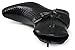 Alberto Fellini Men's Crocodile Prints Western Cowboy Boots with Side Zipper, Belt Buckle and Metal Chain (9, Black)