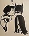 Batman & Wonder Woman in Love Matte Black Truck, Car, Auto, Tablet or Locker Decal