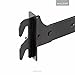 MALOUF Hook-on Metal Bed Rails with Center Bar and Adjustable Height Support Foot, Twin/Full, Black