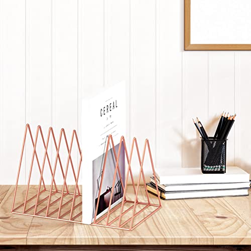 Urban Deco Triangle Desk Organizers Metal Wire Magazine Holder 10