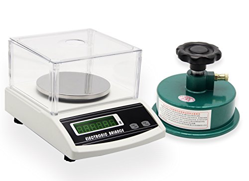 NEWTRY Desktop Textile Square Gram Weight Instrument Precision Electronic Balance Scale Digital Analytic Balance with a Disk Sampler Fabric Cloth Cutter (600g/0.01g+ Sampler)