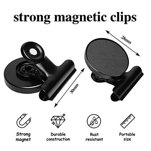 Clips 22 Pack, Black Heavy Duty Fridge Refrigerator Clips for Photo Displays