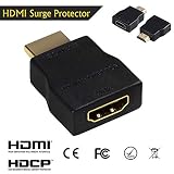 HDMI Surge Protector, NEWPOWER Mini Portable HDMI 1.4 Protector for ESD and Surge Protection, Support HDCP - Black