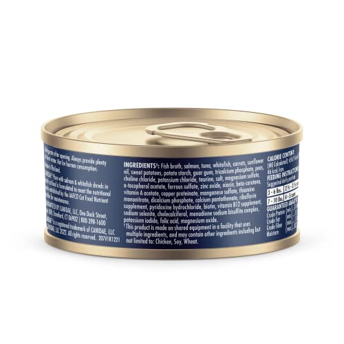 CANIDAE PURE ADORE PREMIUM WET CAT FOOD, SALMON & WHITEFISH IN BROTH, 2.46 OZ. (CASE OF 24), GRAIN FREE