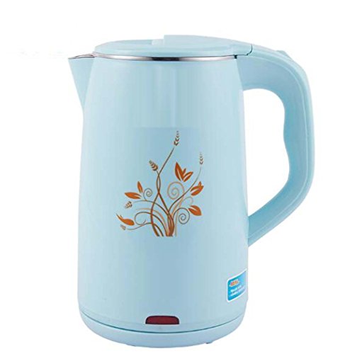2L Electric Kettle Stainless Steel Double Anti-Scalding Kettle Kettle Fast Pot,Blue