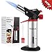Butane Torch YISSVIC Kitchen Torch Refillable Professional Cooking Torch with Safety Lock and Fuel Gauge for Cooking, Baking, BBQ (Fuel Not Included, Come With 1 Oil Brush)