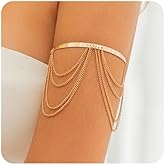 Xerling Chains Tassel Arm Bracelets Open Cuff Armband Armlet Boho Upper Arm Band Jewelry for Women
