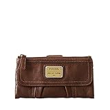 Fossil Emory Zip Wallet, Espresso, One Size