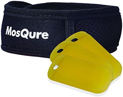 MOSQURE REUSABLE MOSQUITO BITE PREVENTION BAND PACK - Black Band + 3 refills