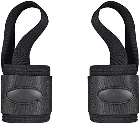 Fashion personality gloves Sports Wristband Non-slip Pull-up Grip Weightlifting Wristband Wristband (pair) Weightlifting Dumbbell Wrist Strap Strap Gloves (Color : Black-L)