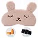 ZHICHEN Silk Eye Mask with Lovely 3D Cute Rabbit or Koala Face Soft Eye Bags Adjustable Sleeping Blindfold for Kids Girls Adult for Yoga Traveling Sleeping Party [Inclulding Ice Bag]