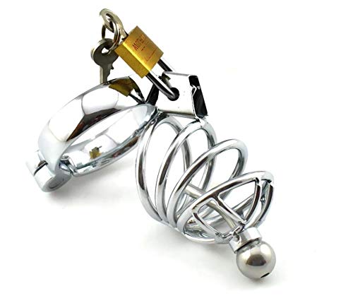 The Bondage Locker Male Chastity Device With Urethral Tube, 40 & 45 mm rings included