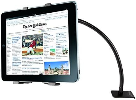 Flexible gooseneck ipad tablet holder LMWorks - Designed for hands free use -Desktop- Table Quick Mount- Bedroom - watching -reading-All Device Holder Mount 7 -10.1" Tablet - Apple ipad mini- air - iPhone-Kindle -Motorola - Samsung - Lifetime Guarantee