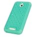 HTC Desire 510 Case, Style4U HTC Desire 510 Studded Rhinestone Crystal Bling Hybrid Armor Case Cover with 1 HD Screen Protector and 1 Stylus [Teal / Mint Green]
