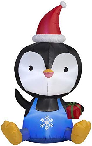 Big Head Penguin Airblown Lawn Decor