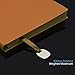 izBuy Leather Notebook, Classic Vintage Notebook Diary Medium Size for Men/women 240 Lined Beige Pages-Mediterranean Style 0.5mm Smooth Gel Pen Included (Yellowbrown)