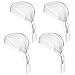 QING OUTDOOR Quick Dry Sweat Wicking Beanie Cap Adjustable Cycling Cap Hat Skull Cap Chemo Head Wrap Bandana for Men Women Helmet Liner Pack of 4