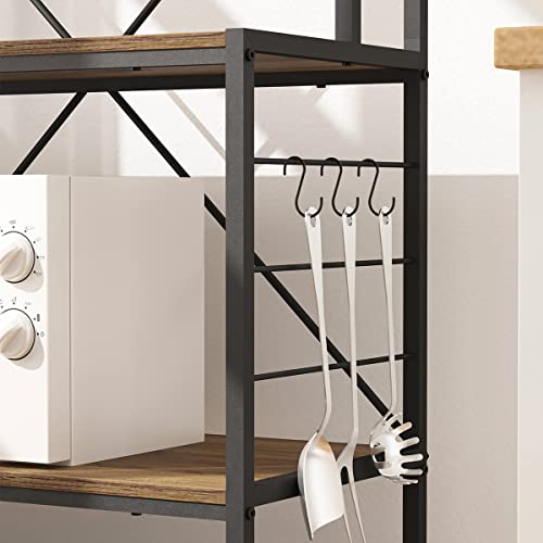 IBF Kitchen Bakers Rack, Industrial Microwave Oven Stand, Wood and