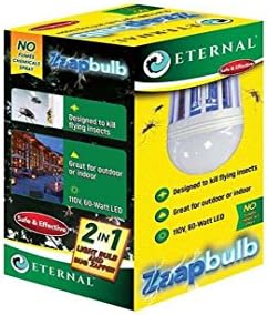 2-in-1 Bright Light Zapper LED Zapp light Light bulb and Bug-Mosquito-Insect-Killer Provides Illumination and helps to keill flying insects Great for indoor and Outdoor