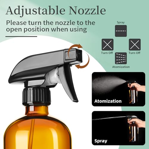 GIVAMEIHF Amber Glass Spray Bottles 8oz Brown Glass Spray Bottles 3 Pack photo 12