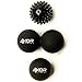 4KOR Fitness Massage Balls for Deep Tissue Muscle Recovery, Perfect for Myofascial Release and Trigger Point Therapy (Firm (Black))
