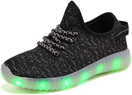Kids Boys Girls Breathable LED Light Up Flashing Sneakers for Children Shoes(Toddler/Little Kid/Big Kid)