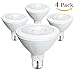 BLUEFIRE 10W PAR30 Short Neck LED Spotlights, Warm White LED/ 3000K, 820 Lumens, 45° Beam Angle, Strong Focused Light Output, Non-Dimmable, 75W Replacement- 4 PCS Value Pack