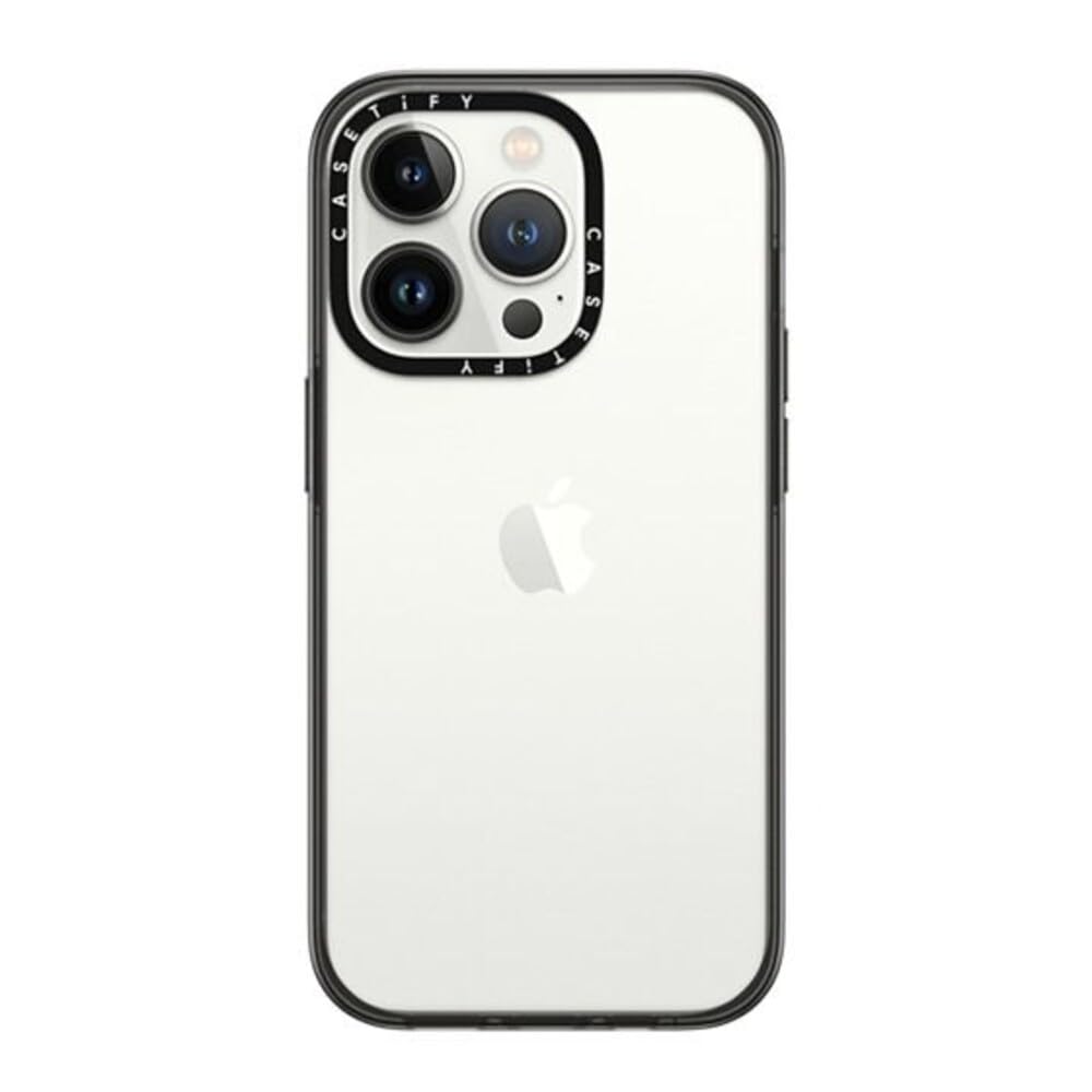 CASETiFY Compact iPhone 14 Pro Case [Lightweight / 4ft. 2X Military Grade Drop Protection/Slim] - Clear Black — image 1