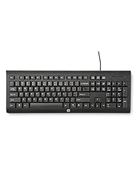 HP K1500 Teclado con USB y cable, negro