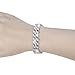 EVER FAITH Women's Round Full Cubic Zirconia Bridal Tennis Bracelet Clear Silver-Tone