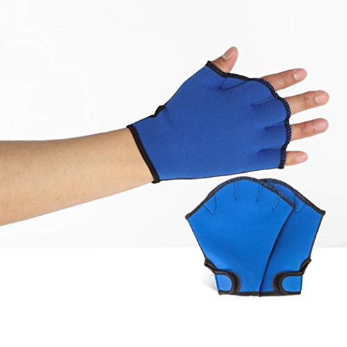 1 Pair Swimming Hand Palm Fins Flippers Webbed Training Diving Durable Gloves Swim Gear - Thumbnail 4