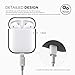 elago Premium Silicone AirPods Case Designed for Apple AirPods 1 and 2 [Front LED Visible] [Dark Grey]