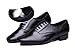 Gogodance Men's Boys Professional Lace-up Black Leather Latin Salsa Tango Ballroom Modern Dance Shoes