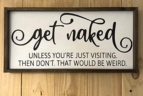 Download Amazon Com Get Naked Sign Bathroom Sign Bathroom Wall Decor Half Bath Sign Get Naked Svg Farmhouse Sign Handmade 3D SVG Files Ideas | SVG, Paper Crafts, SVG File