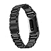 EloBeth Metal Bands Compatible with Fitbit Charge 3/3 SE Stainless SteelWristbands Butterfly Closure Watch Band Strap Replacement for Fitbit Charge 3/3 SE Smart Fitness Watch Band(Black)